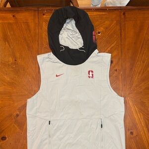 Nike Shield Stanford Cardinal Warm Up Sleeveless Hooded Large